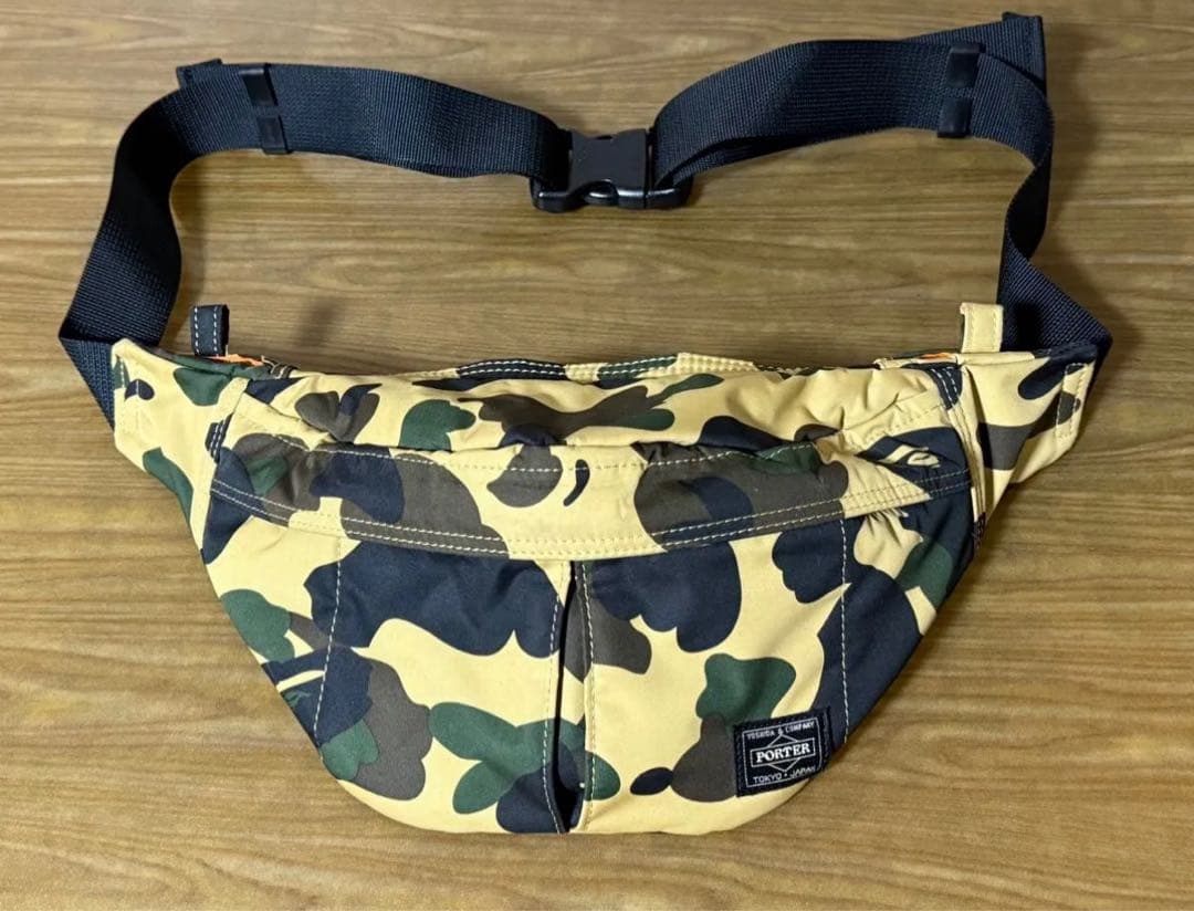 早い者勝ち価格！アベイシングエイプ ポーター コラボ 迷彩 ウエストポーチ