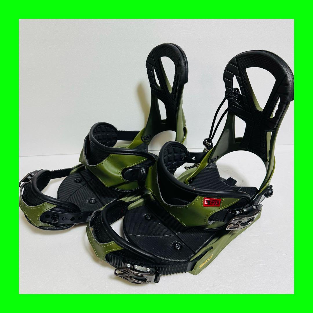 MLサイズ オリーブグリーン スノーボードビンディング初心者格安激安
