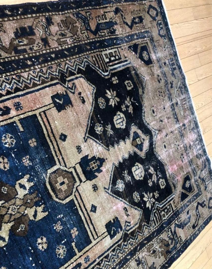 ペルシャ絨毯 ヴィンテージラグ 202×132cm 手織り オールドpersia