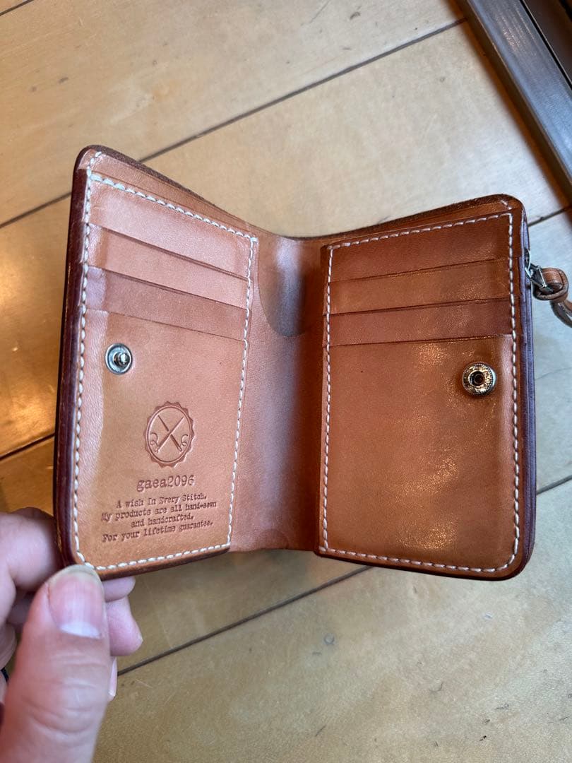 gaea2096財布　栃木レザーヌメ革
