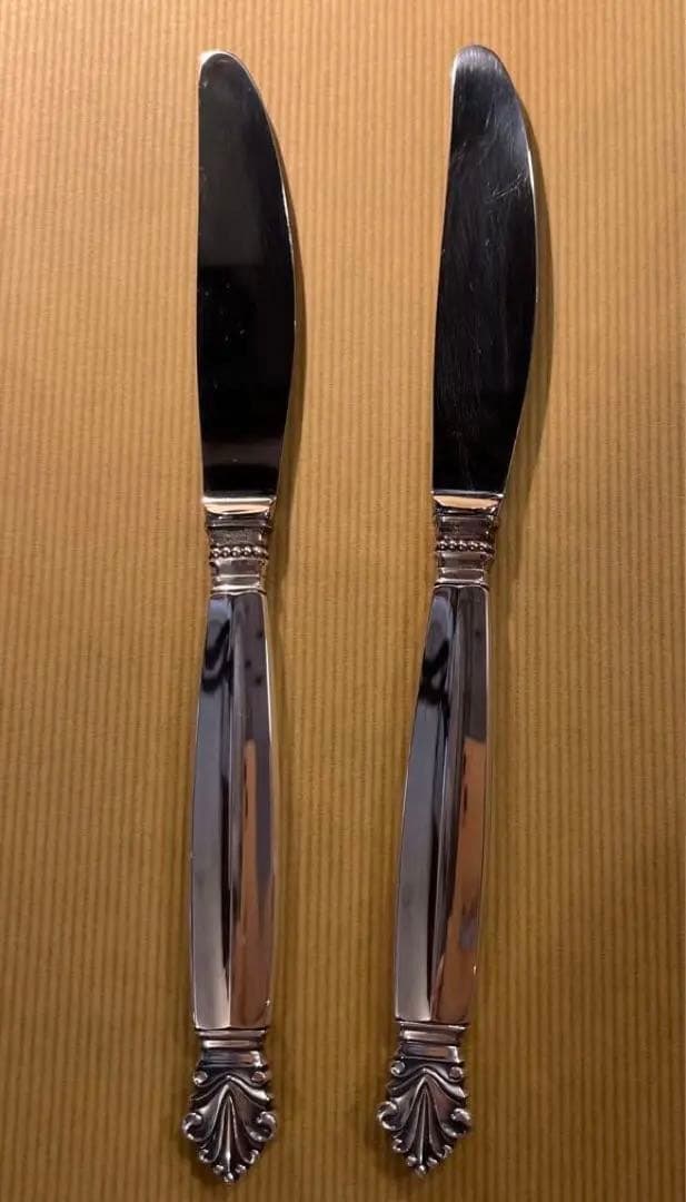 2本セット ジョージジェンセン アカンサス ナイフ スターリング アンティーク