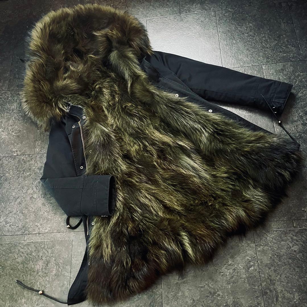 【激レア】 Maomaokong ボリュームファーフード付きモッズコート