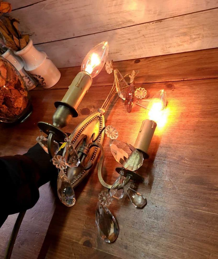 フランスヴィンテージ ウォールランプ 壁付け ブラケット キャンドル K8 2