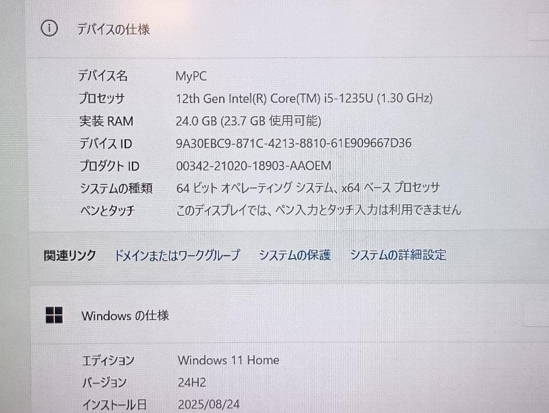 Windowsノート本体 CAL Dell Vostro 3420 Core i5/ 24GB