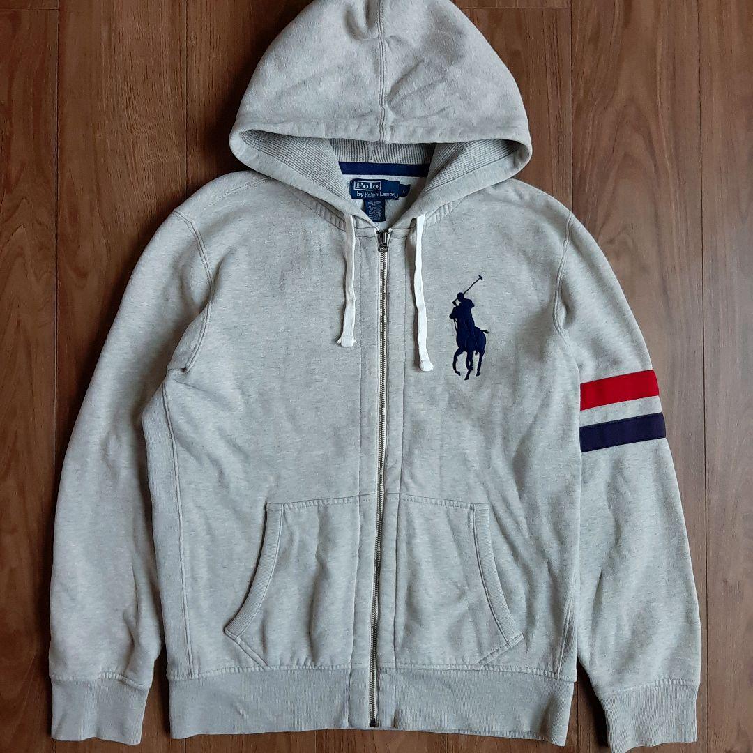 希少90s　ポロバイラルフローレン　オーバーサイズ　コンマージップ　サイドライン