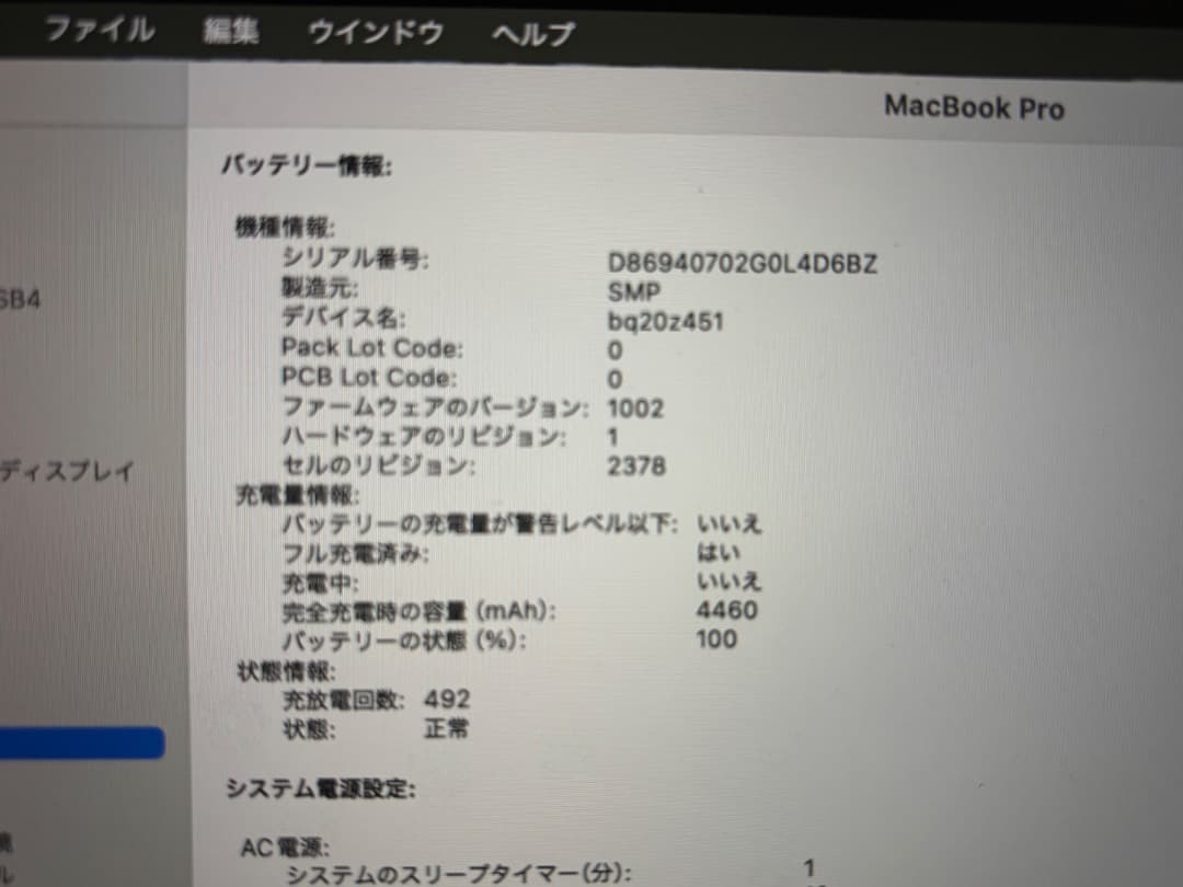 【送料無料】Macbook Pro 2019 13インチ USキーボード