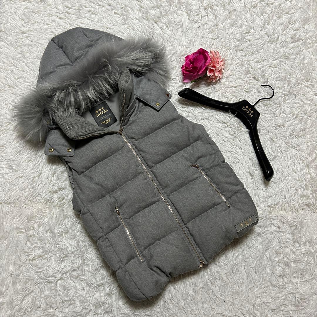 【極美品】 TATRAS タトラス ダウンベスト ルセラ ファーフード