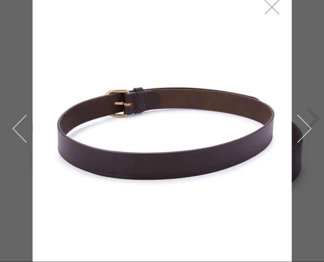 IL BISONTE ブラウンレザーベルト　イルビゾンテ　焦茶