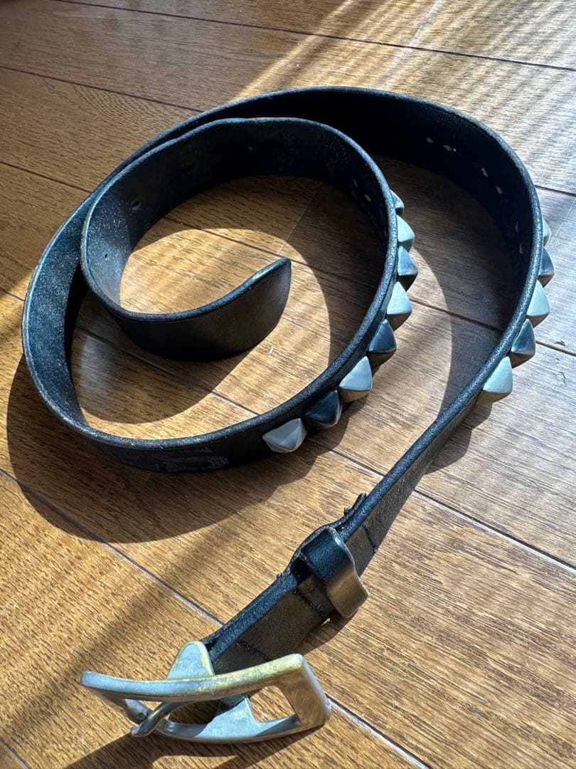 NUMBER (N)INE レザーベルト ピラミッドスタッズ W82-102cm