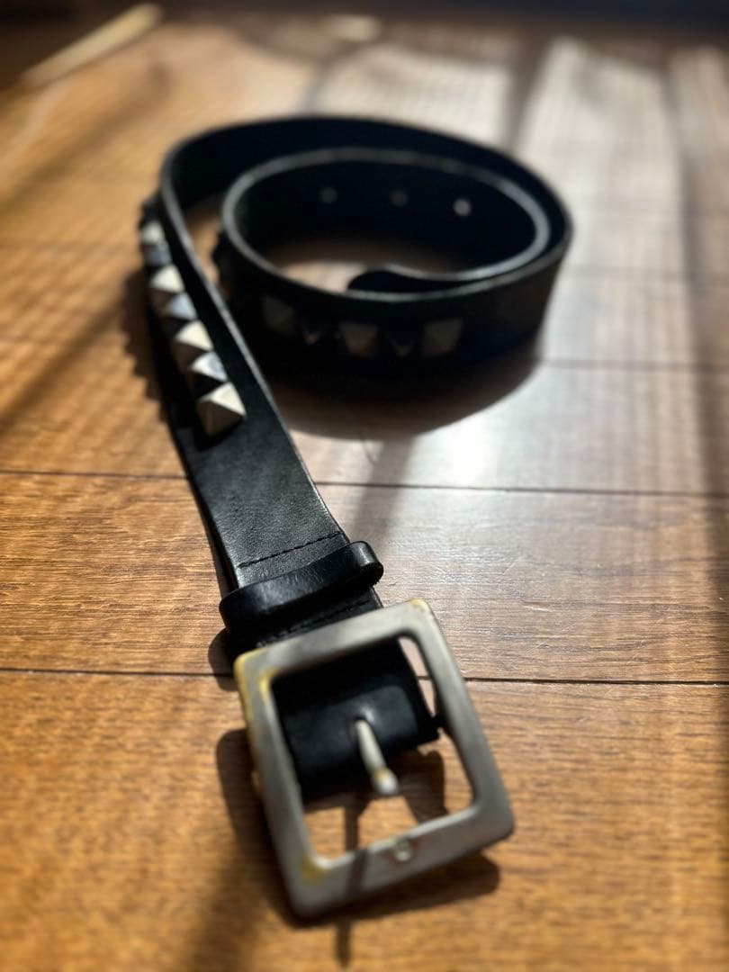 NUMBER (N)INE レザーベルト ピラミッドスタッズ W82-102cm