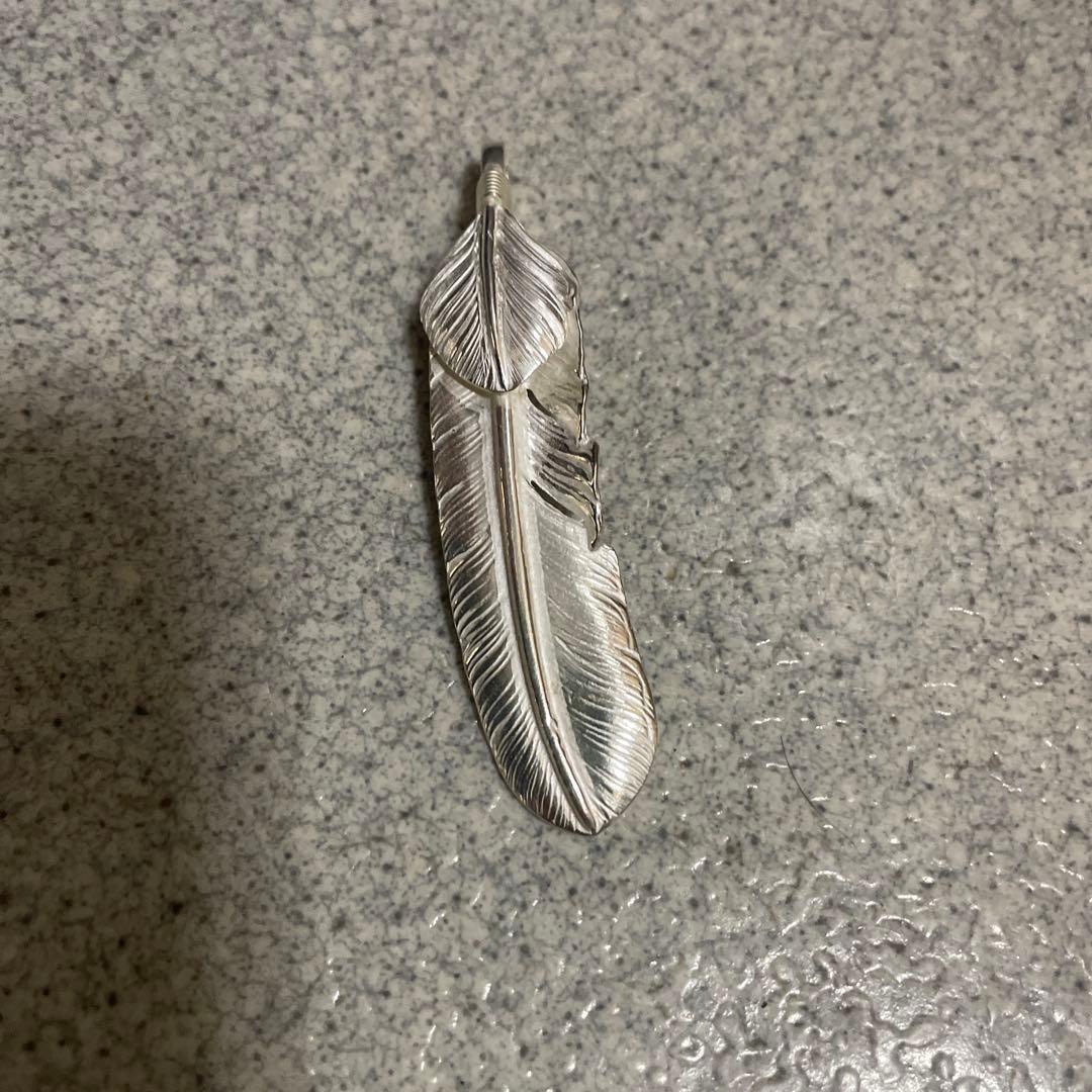 (15)ゴローズ　銀製　フェザー　goro’s 約66mm 約11g