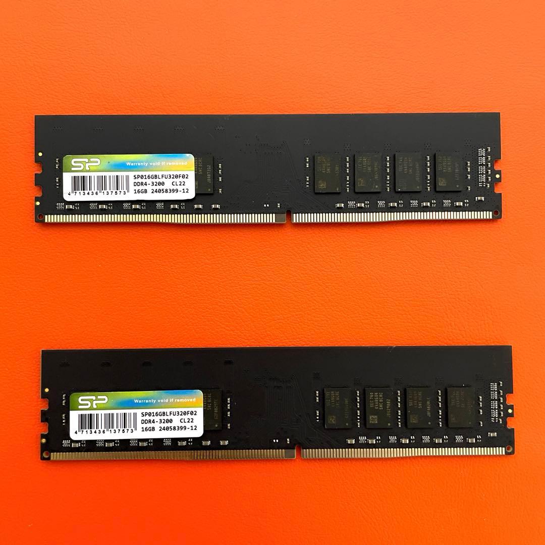 メモリー SILICON POWER DDR4-3200MHz (32GB)(16x2)