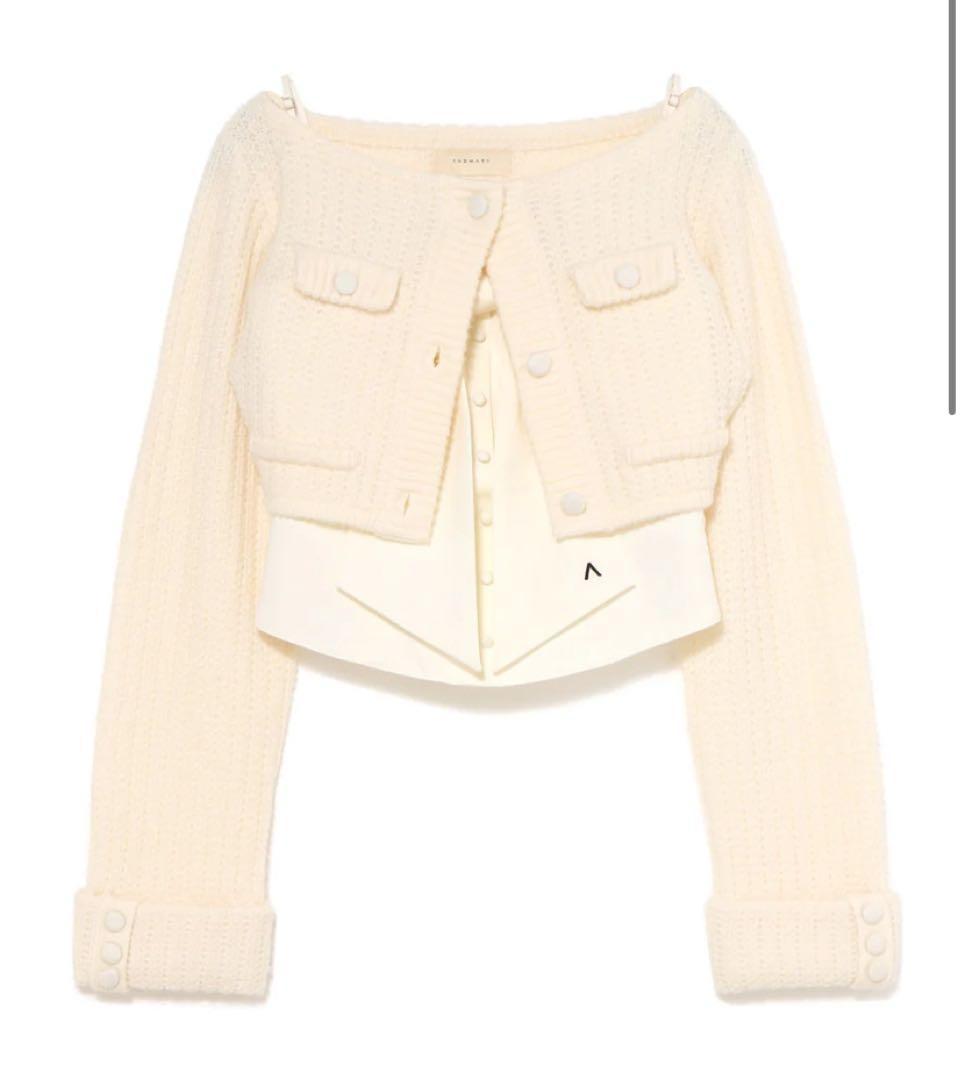 ジャケット・アウター Twiggy tweed ribbon set tops andmary