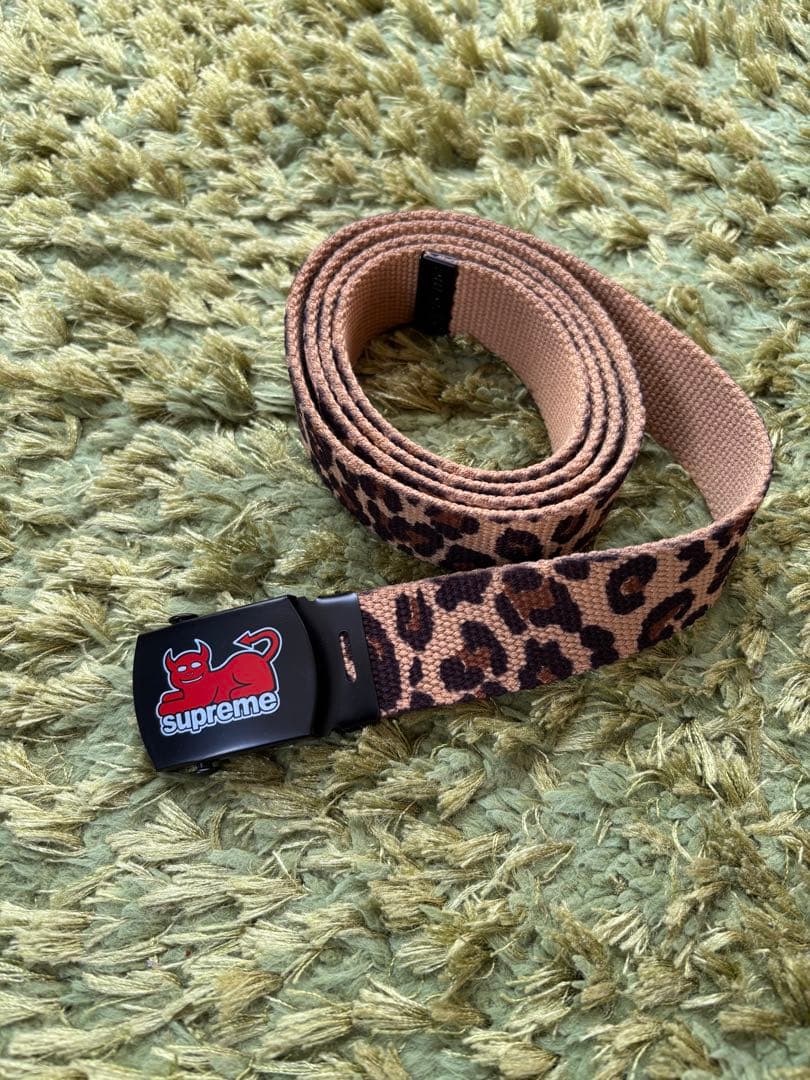 新品　Supreme Toy Machine Belt ヒョウ柄 フリーサイズ