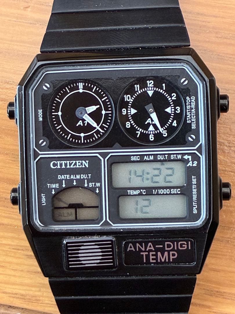 CITIZEN ANA-DIGI TEMP 腕時計 電池交換済み