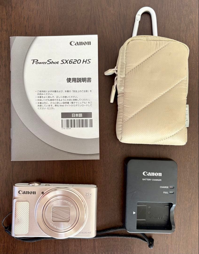 【美品】Canon／PowerShot SX620 HS 本体、充電器、ケース等