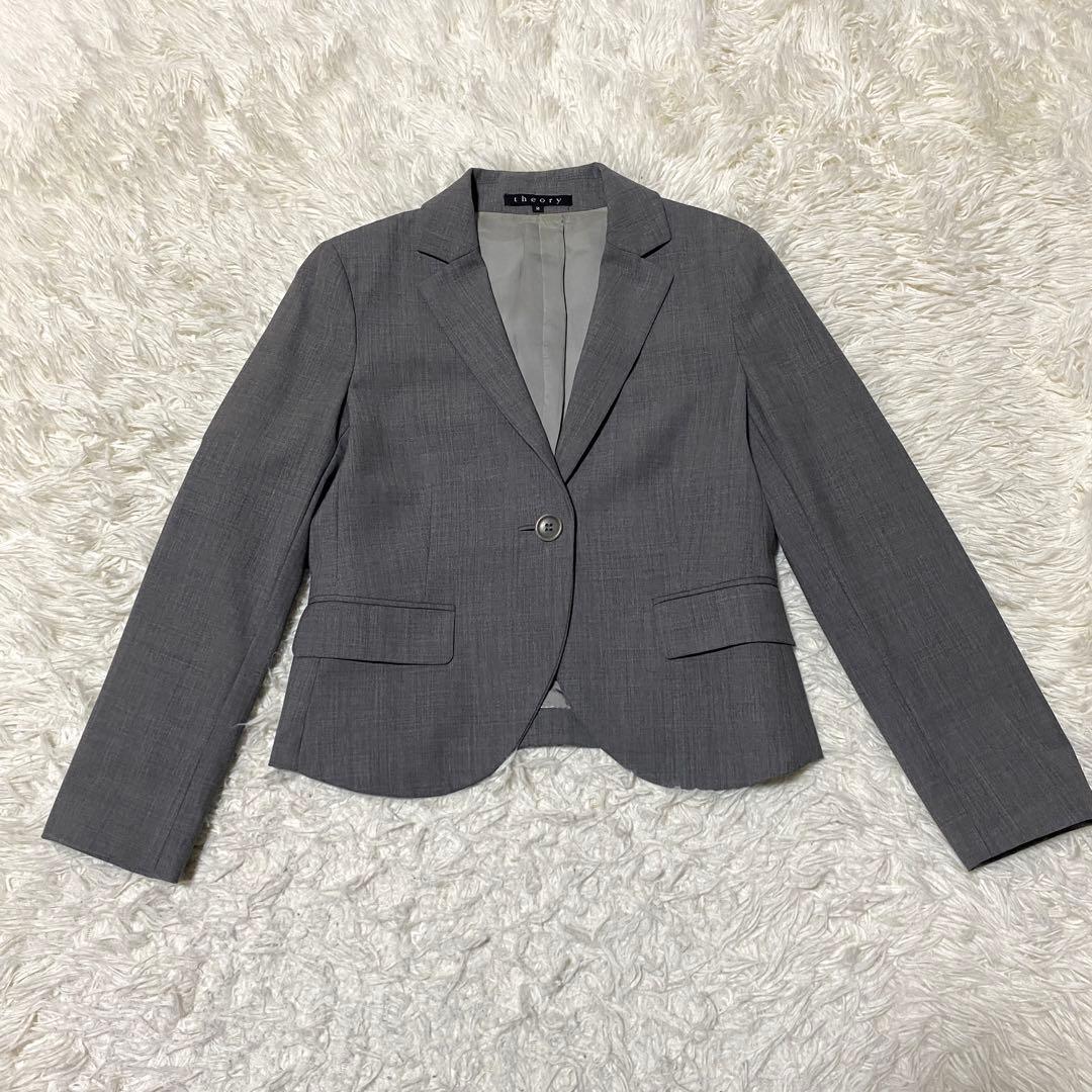 良品✨Theory スーツ セットアップ ビジネス グレー ジャケット パンツ