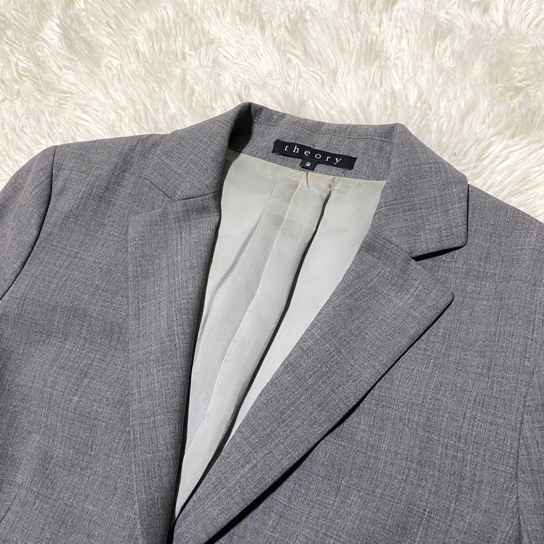良品✨Theory スーツ セットアップ ビジネス グレー ジャケット パンツ