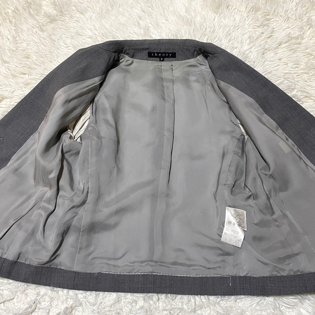 良品✨Theory スーツ セットアップ ビジネス グレー ジャケット パンツ