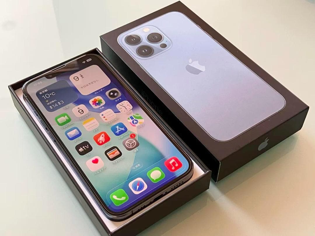 ☆新品同様☆iPhone13 PRO 128GB☆交換品100%☆シエラブルー☆