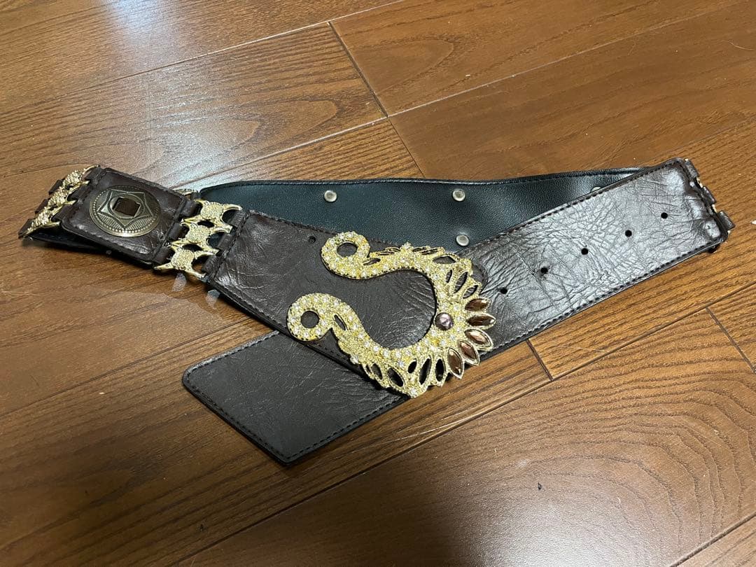 d.i.a正規品 レザー ベルト DIA ストーン装飾付き