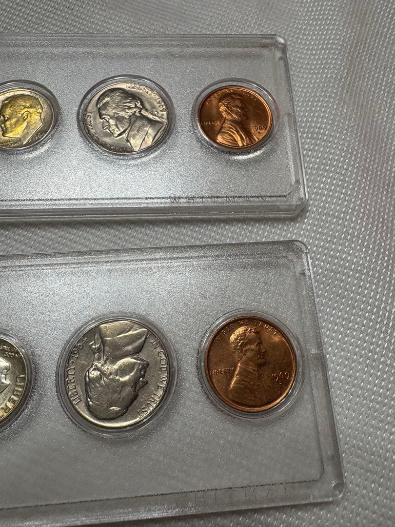 アメリカ　ピースダラー銀貨 ケネディハーフダラー銀貨他 旧硬貨6枚セット 2点