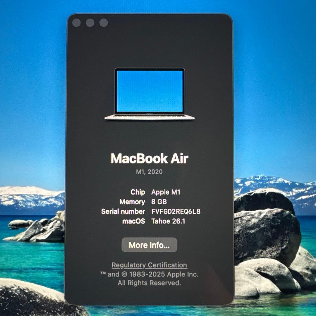 MacBook本体 Apple MacBook Air M1 8GB RAM/512GB