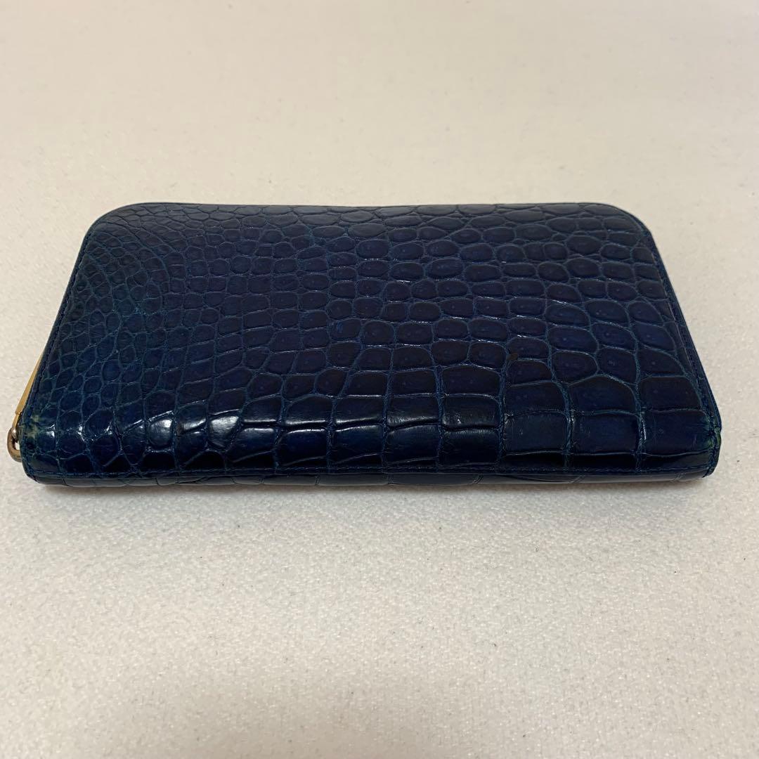 池田工芸　クロコダイル長財布　希少　ロイヤルブルー&レッド　本日取り下げ