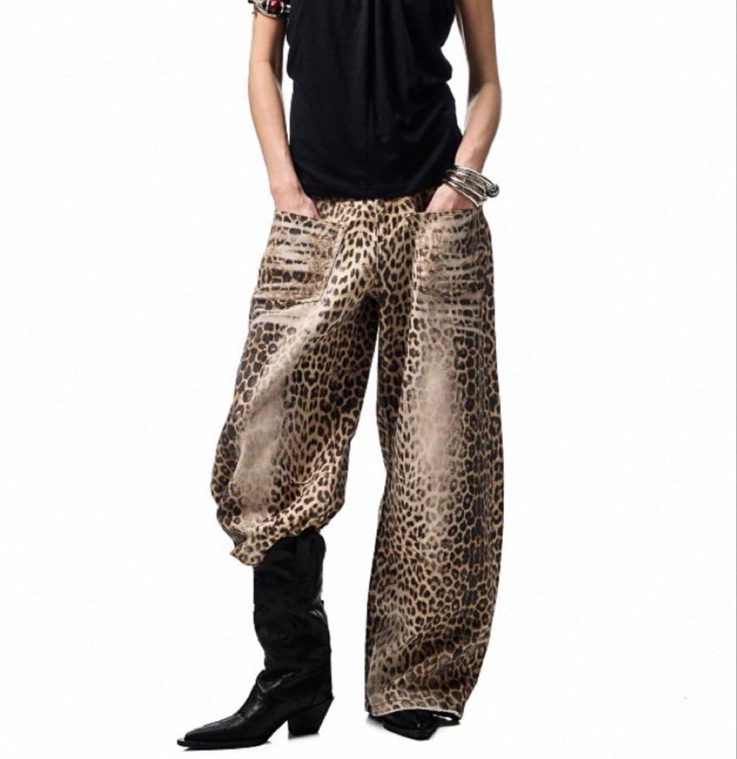 1JINN STUDIO ヒョウ柄　パンツ　デニムパンツ