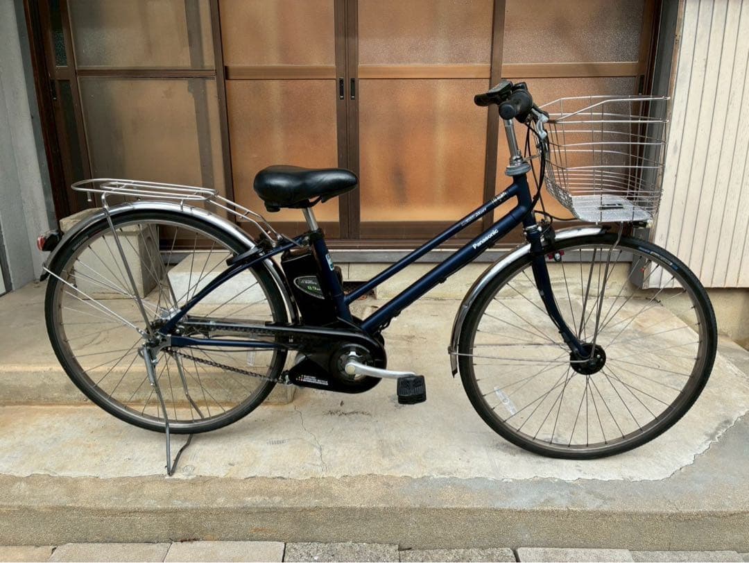 電動自転車　№8599 パナソニック ビビDXCITY 27インチ　紺