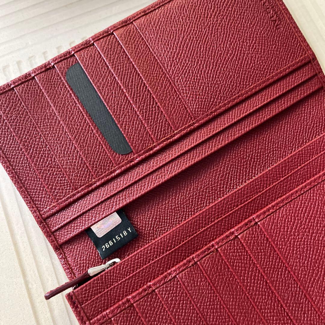 BVLGARI レザー 長財布 レッド