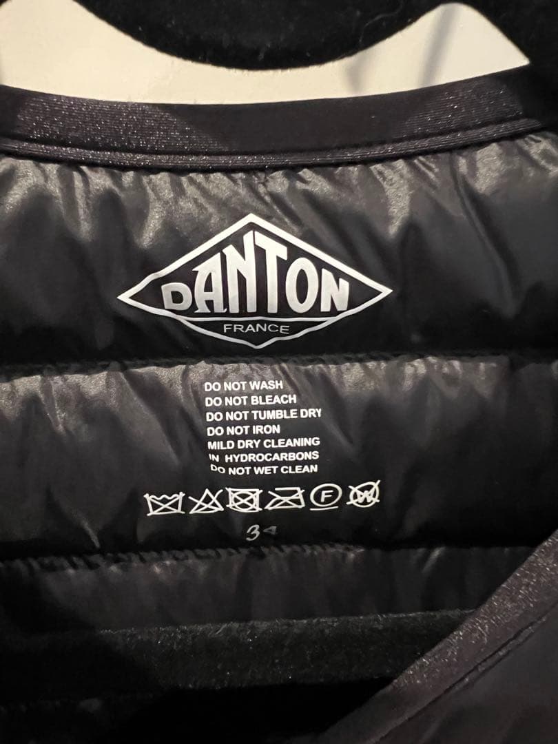 DANTON ダウンジャケット ブラック 34