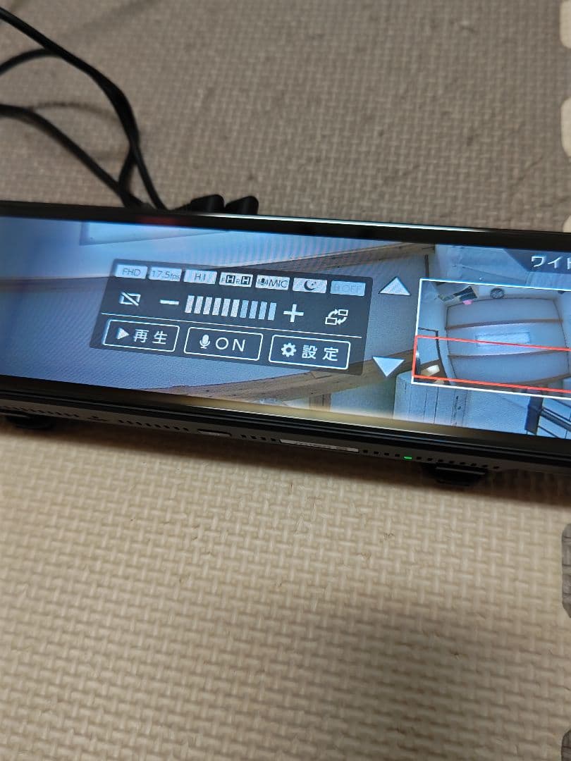 コムテックZDR038前後カメラドライブレコーダー インナーミラータイプ配線付き