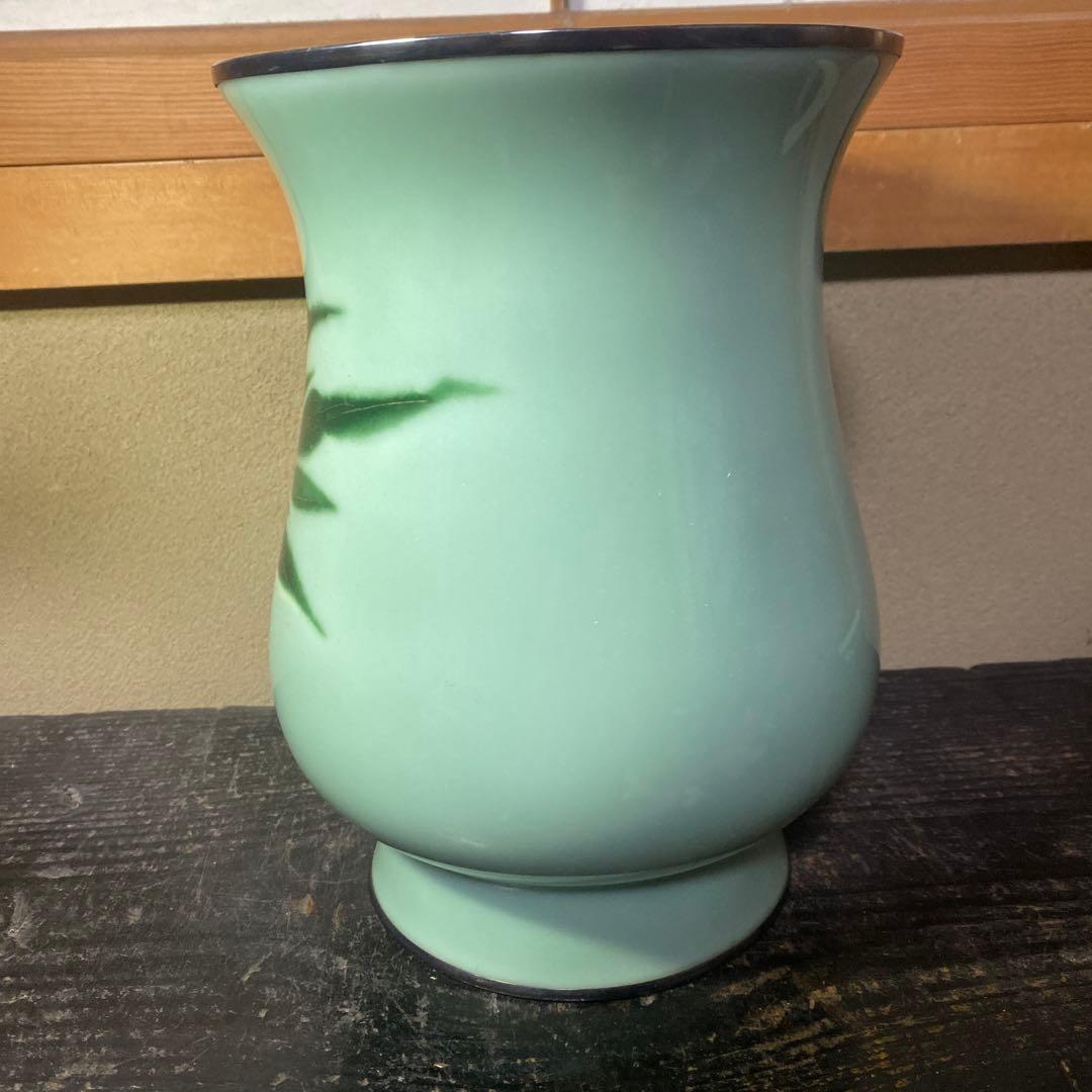 安藤七宝花図花瓶25cm18cm