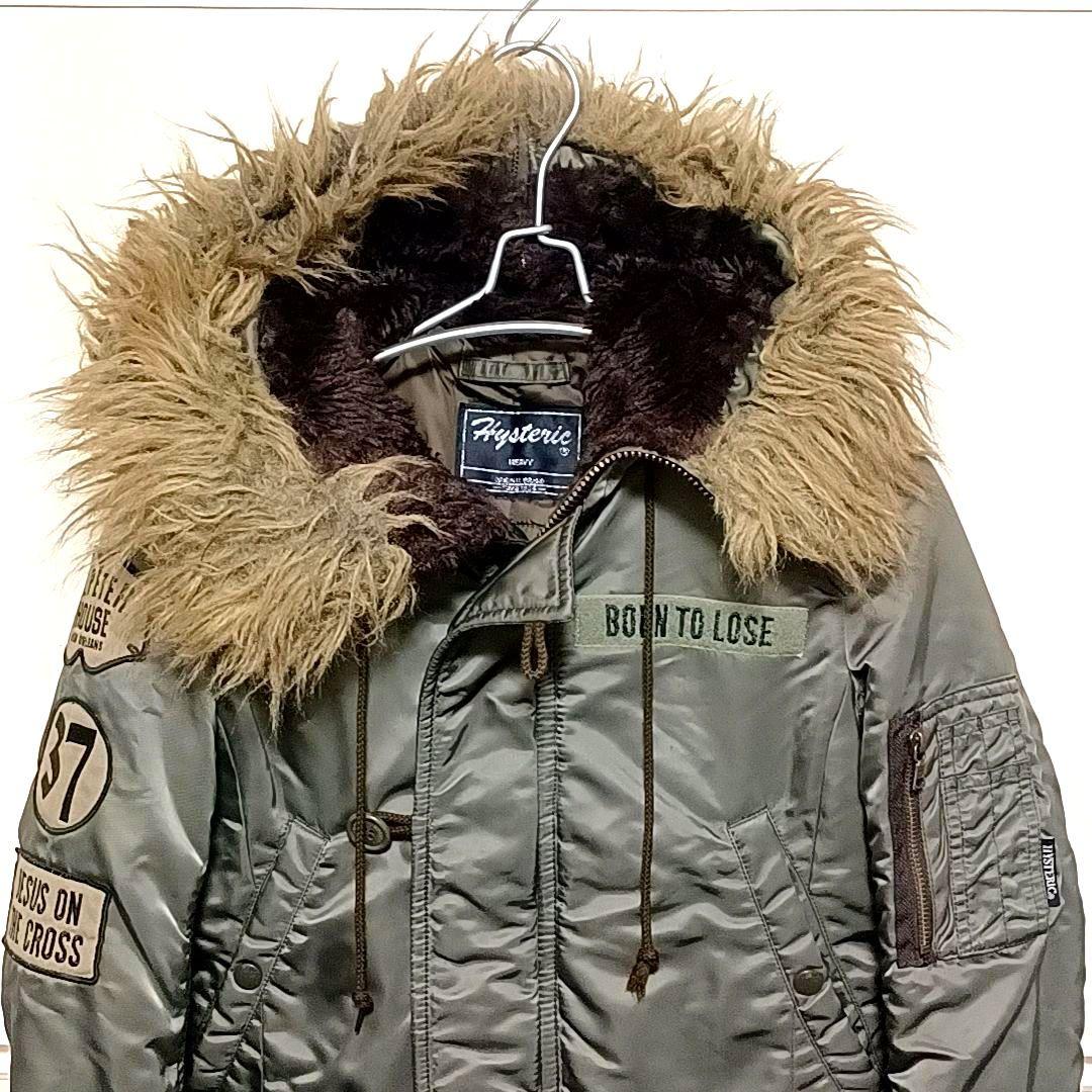 【00s美品】ヒステリックグラマー　N2-B　中綿　モッズコート　カーキ