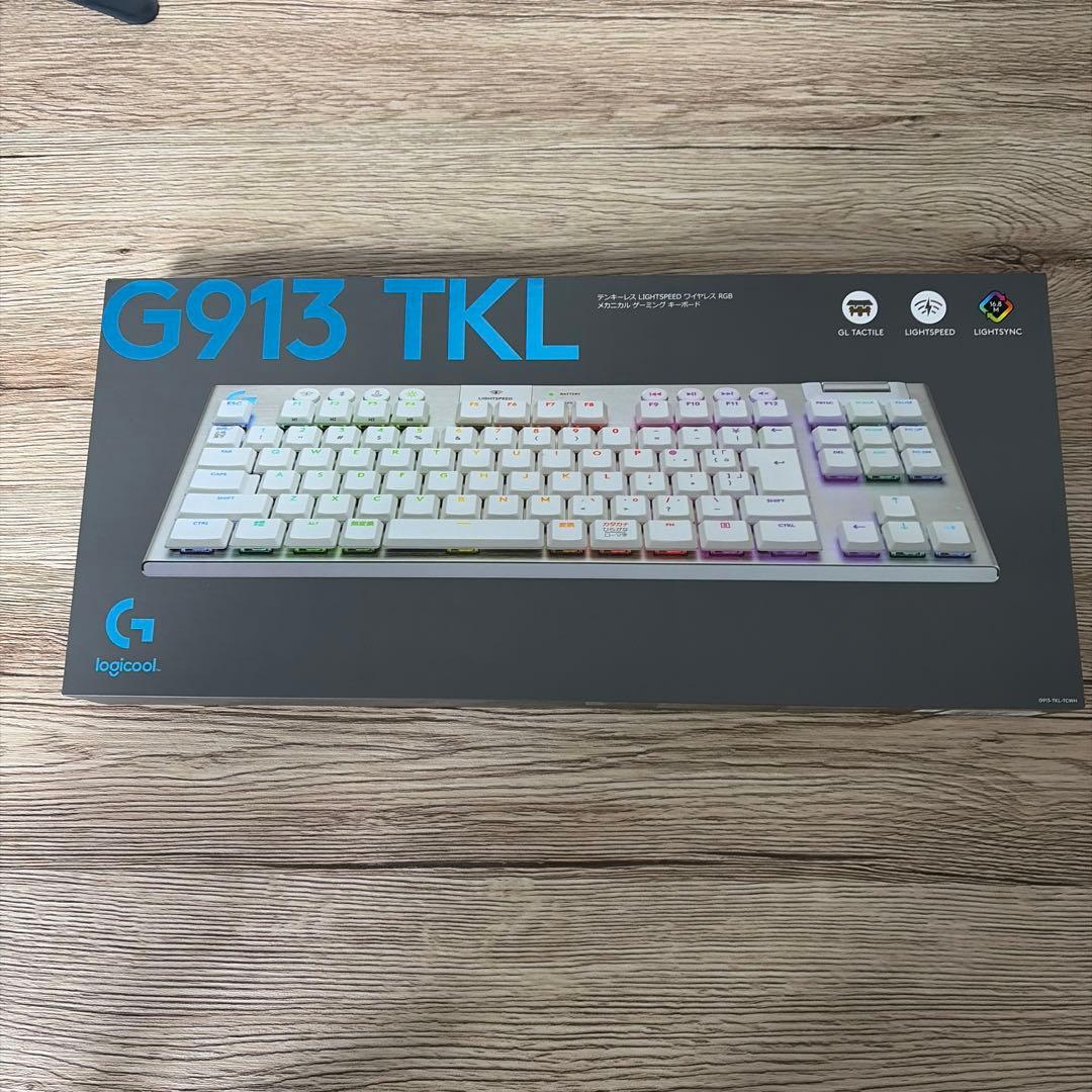 【極美品】logicool G913 TKL テンキーレスホワイトキーボード