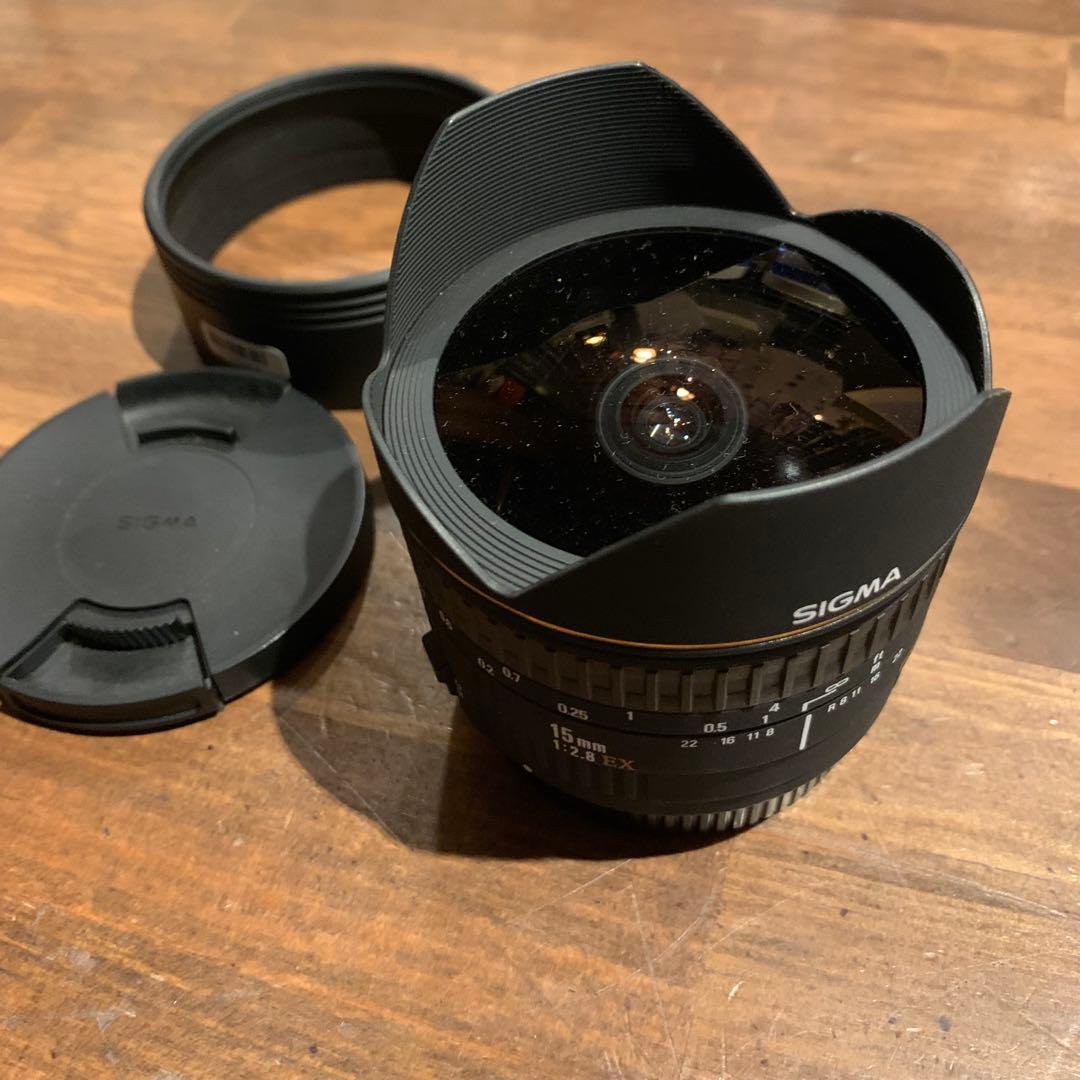 シグマ AF 15mm 1:2.8 EX FISHEYE 180° レンズ
