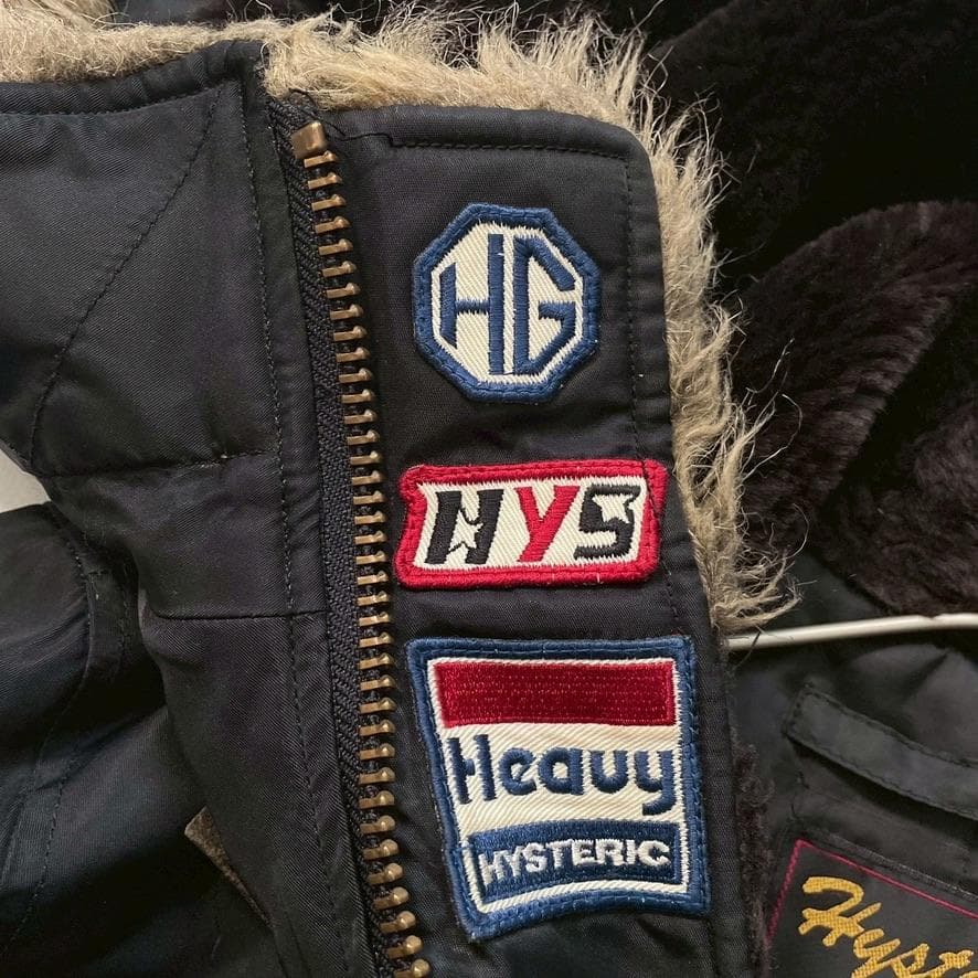 【ちゃんちゃん】ヒステリックグラマー　ロゴワッペン モッズコート N-3B