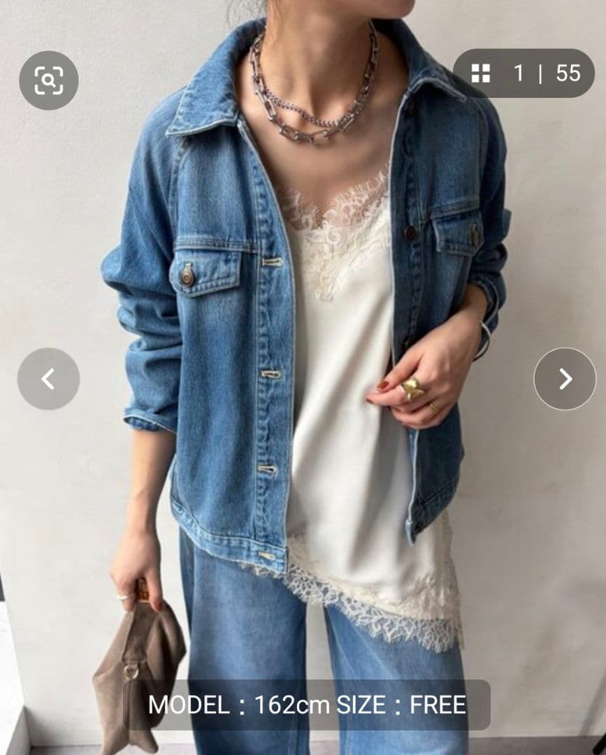 DouDouショート丈アシメレースキャミ