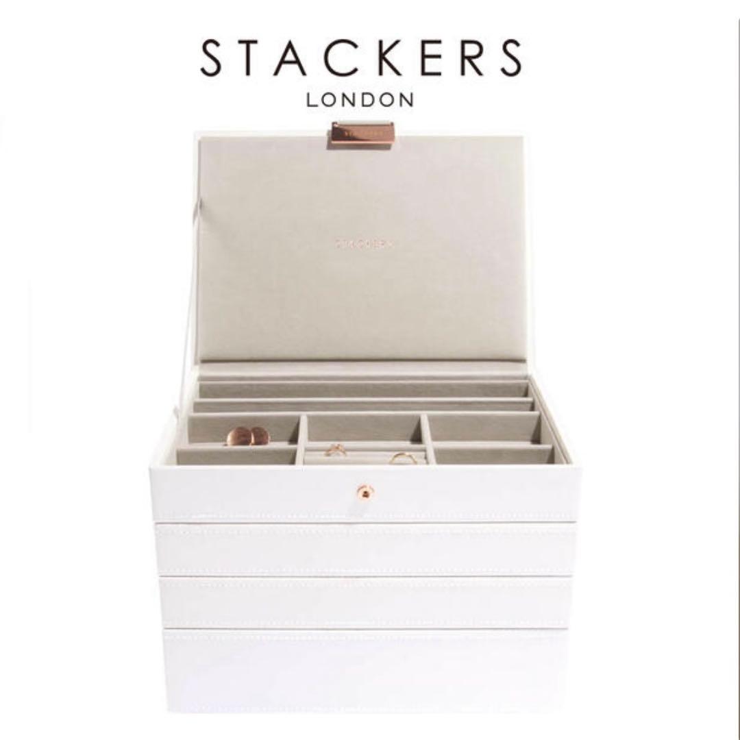 STACKERS クラシックジュエリーボックス 4セット　ホワイト