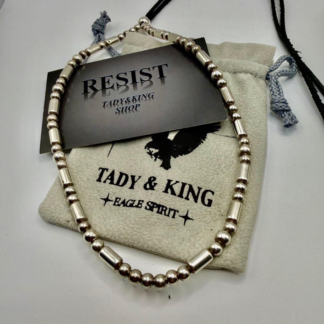 美品　タディ&キング　中空シルバービーズ一連セット