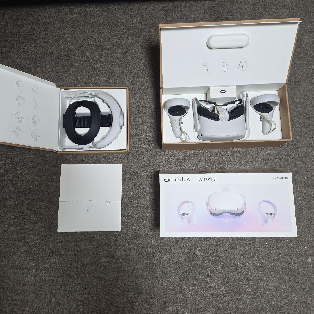  Quest 2 128GB VRヘッドセットバッテリーストラップ付