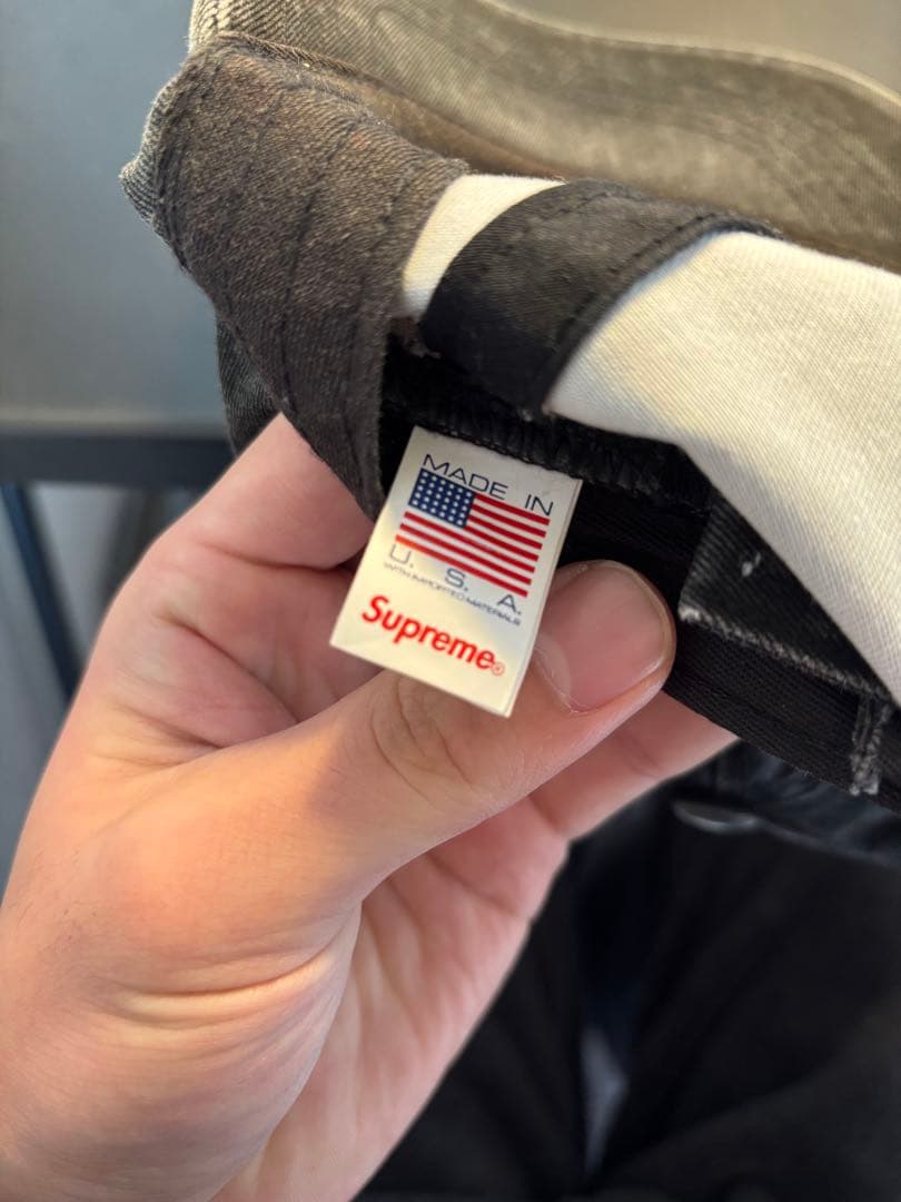 Supreme Pigment Print S Logo 6-Panel 黒