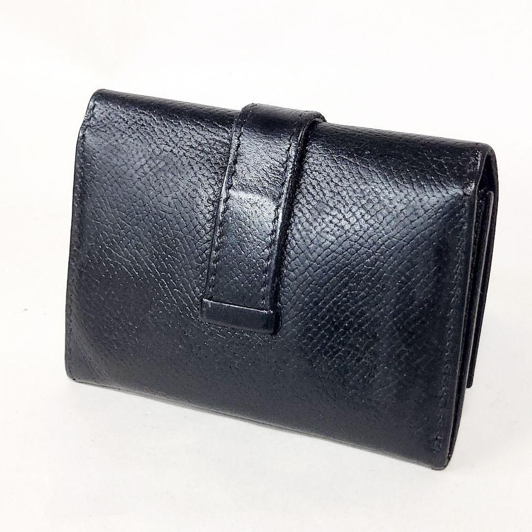 HERMES エルメス ベアン カードケース 黒□J刻印 名刺入れ
