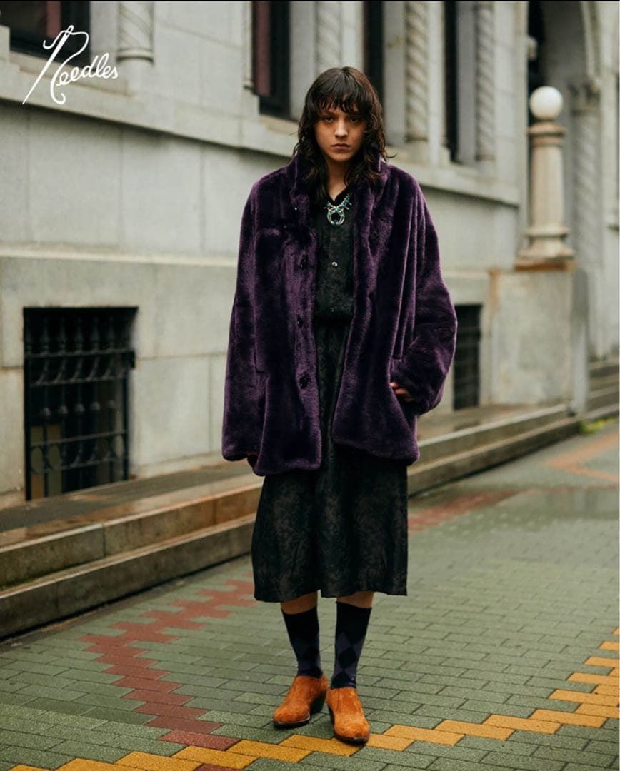 新品未使用　needles フェイクファーカーコート　サイズM