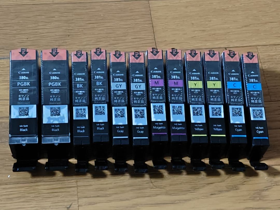 Canon 純正インク 380XL/381XL 6色セット×2の計12本
