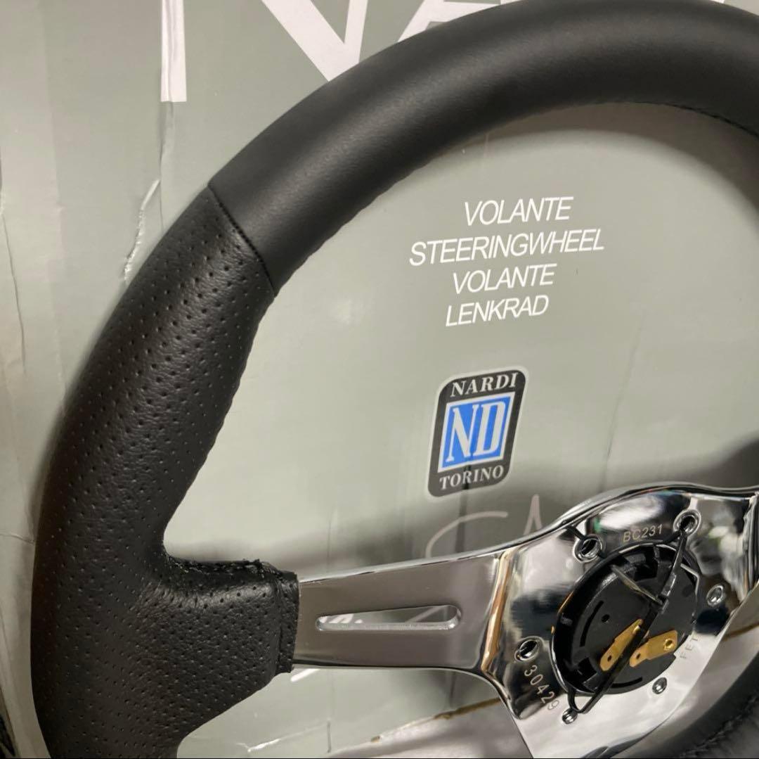 24★NARDI ステアリングD型　14インチ　350mm シルバースポーク