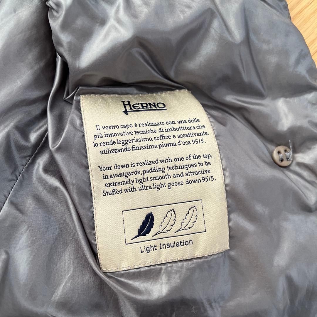 Herno ヘルノ　グレー ロングダウンコート