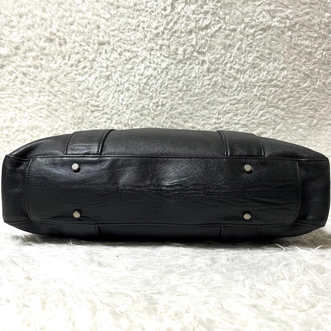 ✨美品✨アニアリ レザー トートバッグ ビジネスバッグ カモフラ 黒 A4可