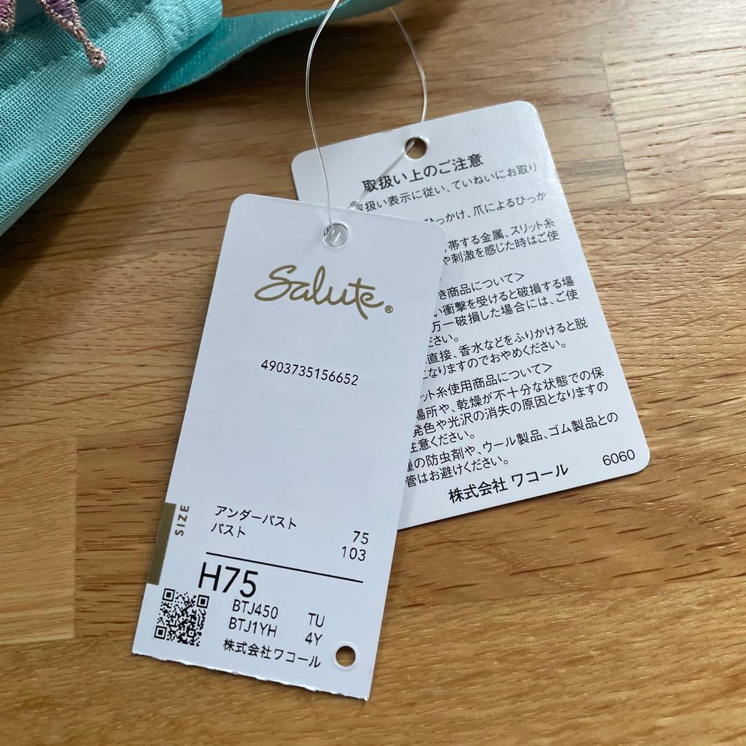 ワコール　Salute ターコイズブルー　H75